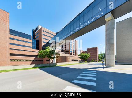 Saint Marys Mayo Clinic Hospital in Rochester, MN Stockfoto