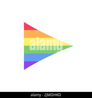 Niedliches Regenbogen-Pfeil-Symbol. Modernes flaches Design Vektor Illustration Clipart Stock Vektor