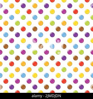 Nahtloses Candy Hintergrundmuster. Ideal für Verpackungen, Retail-Design oder Textilien. Stock Vektor