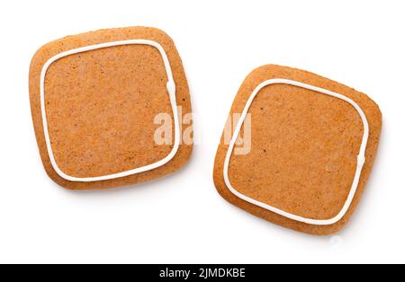 Lebkuchen-Cookies In Form Von Quadrat Stockfoto
