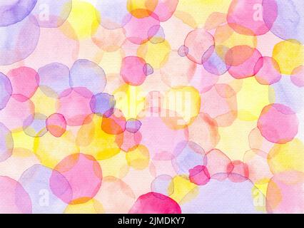 Aquarellhintergrund Aus Polka Dots Stockfoto