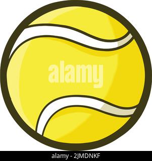 Ein Vektor eines Tennisballs mit weißem Hintergrund Stock Vektor