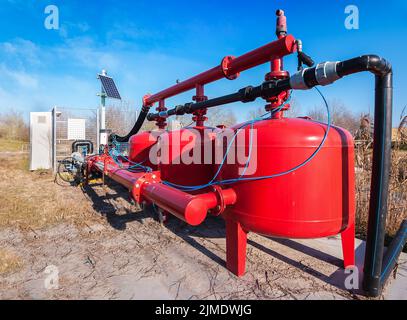 Wasser pumpen System Stockfoto