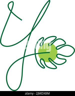 Monstera Anlage bilden Buchstaben Symbol Design Illustration Vorlage Stock Vektor