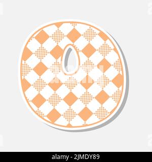 Patchwork handgezeichnete Textilschrift. Niedliche Textilschrift für Scrapbook- oder Collagendesign. Patchwork Alphabet Buchstaben für deine Dekoration mit verworrenen Mustern. Stock Vektor