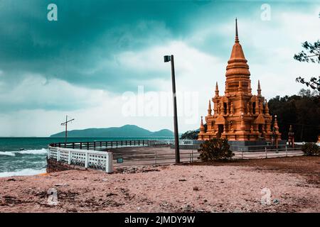 Die Pagode Laem Sor Chedi im Süden von KJoh Samui, Thailand, Asien Stockfoto