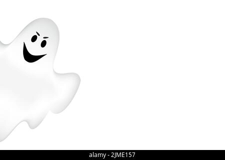 Halloween Grußkarte mit Geist. Stock Vektor
