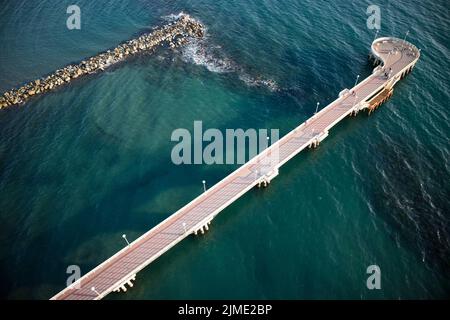 Pier von Marina di Massa Italien Stockfoto