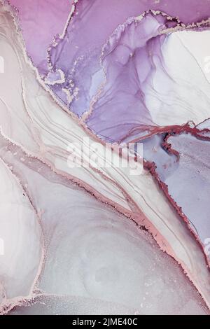 Zusammenfassung. Tinte, Farbe,. Nahaufnahme des Gemäldes. Bunte abstrakte Malerei Hintergrund. Stark texturierte Farbe. Hochwertige Details. Stockfoto