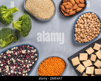 Vegane Protein Konzept Stockfoto