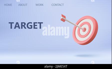 3D Marketing-Zeitkonzept. Zielgerichtete Ausrichtung auf das Unternehmen. Stock Vektor