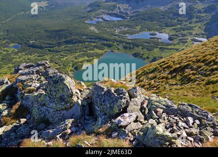 Teiche im Gasienicowa Tal Stockfoto