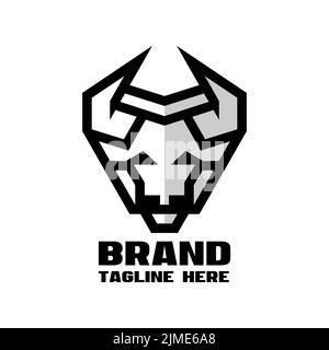 Modernes Bullhead-Logo. Vektorgrafik Stock Vektor