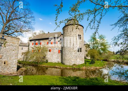 Mittelalterliche Wasserburg Ratingen, in der Nähe von Düsseldorf, Deutschland Stockfoto