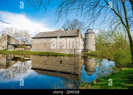 Mittelalterliche Wasserburg Ratingen, in der Nähe von Düsseldorf, Deutschland Stockfoto