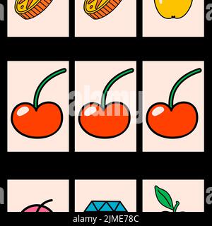 Cartoon Vektor lustig niedlich Comic-Figuren, Würfel. Stock Vektor