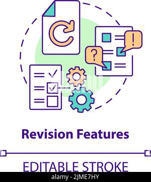Symbol für das Konzept der Revisionsfunktionen Stock Vektor