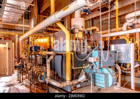 Rohrleitungen für Industrieanlagen in Neavy-Duty-Ausführung Stockfoto