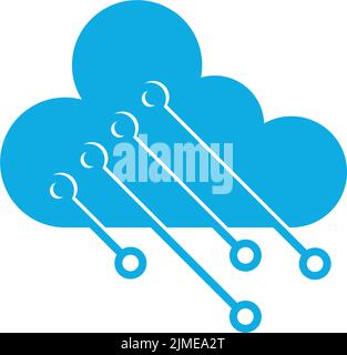 Vorlage für Grafik für das Design von Cloud-Logo-Symbolen Stock Vektor