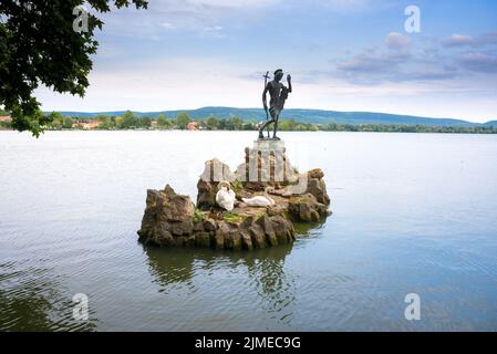 Statue des heiligen Johannes des Täufers. Tata, Ungarn Stockfoto