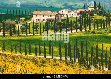 Schöne Landschaft in der Toskana Italien Stockfoto