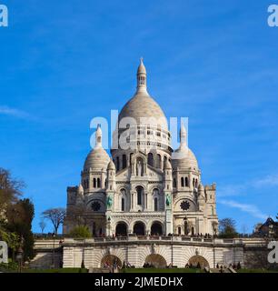 Basilika des Heiligen Herzens ( Sacre Coeur ) in Paris Frankreich. April 2019 Stockfoto