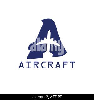 Flugzeug auf dem Buchstaben A. Design Inspiration für Fluggesellschaften. vektor-Dateien. ep 10 Design Inspiration für Fluggesellschaften. vektor-Dateien. ep 10 Stock Vektor