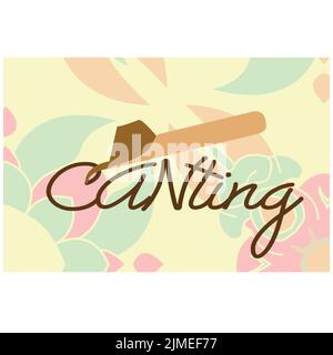 Canting, ein Werkzeug, das verwendet wird, um Batik traditionell in Indonesien zu machen. Inspirierende Logos. vektordatei, eps 10 Stock Vektor