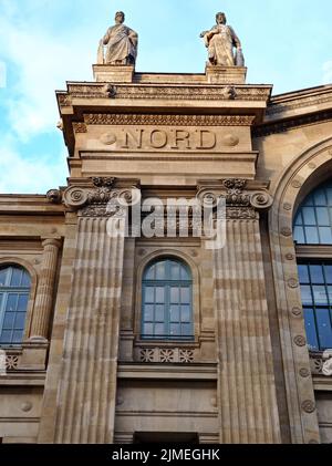 LA GARE DU NORD, PARIS, FRANKREICH Stockfoto