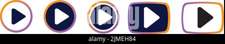 Ein Symbol für die Wiedergabetaste. Vektorweb isolierte Elemente. Stock Vektor