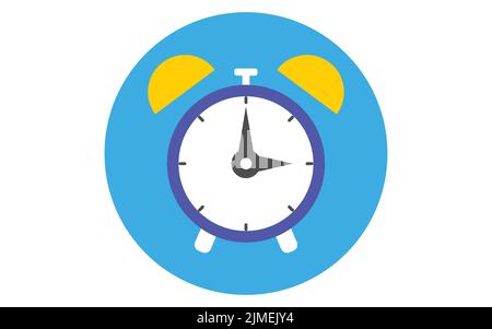 Eine Uhr-Abbildung auf weißem Hintergrund Stock Vektor