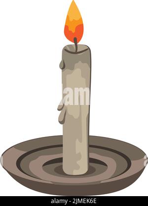 Ein Vektor einer Kerze isoliert auf dem weißen Hintergrund Stock Vektor