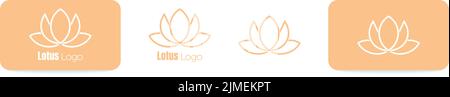 Lotus Seerosenblütenlogo für Spa und Wellness Stock Vektor