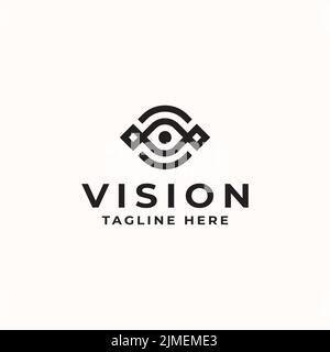 Eine Vision Auge Monogramm Logo Vorlage - Vektor-Illustration Stock Vektor