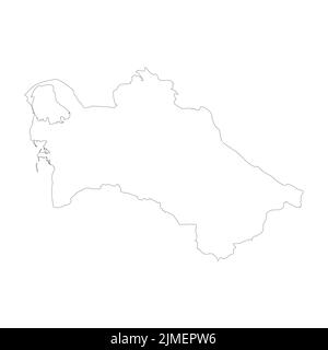 Turkmenistan Vektor-Landkarte Stock Vektor