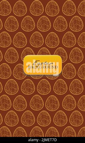 Ein trendiges Osterdesign mit typografischen Eiern und Hasen Stock Vektor
