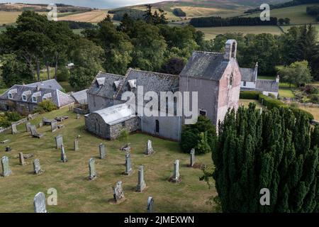 Stobo Kirk eine ländliche Kirche in Tweeddale, Scottish Borders, Schottland, Großbritannien Stockfoto