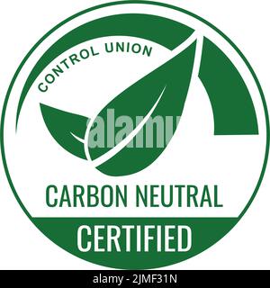 Kohlenstoffneutrale, zertifizierte Darstellung des Symbols „Control Unio“ Stock Vektor