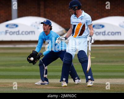 CHELMSFORD ENGLAND - 05. AUGUST : Essex will Buttleman während des Royal London One-Day Cup-Spiels zwischen Essex Eagles CCC und Derbyshire CCC am Stockfoto