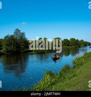 Kanutouren auf der Hunte Stockfoto