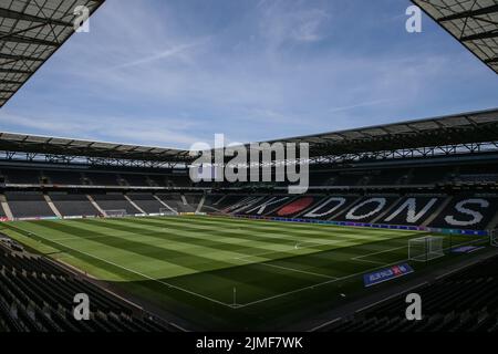 Allgemeine Ansicht des Stadions MK, Heimstadion von MK Dons Stockfoto