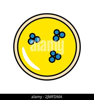 Petrischale mit Bakterien Laborexperiment Stock Vektor