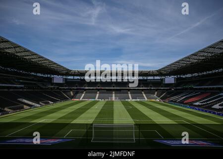 Allgemeine Ansicht des Stadions MK, Heimstadion von MK Dons in Milton Keynes, Großbritannien am 8/6/2022. (Foto von Gareth Evans/News Images/Sipa USA) Stockfoto