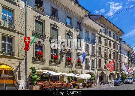 Straße in Bern, Schweiz Stockfoto