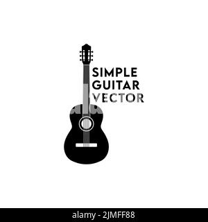 Einfache Klassische Gitarre Vektor-Design Stock Vektor