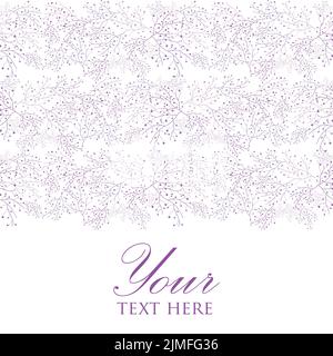 Vektor lila Grunge Textur Algen horizontalen Streifen Rahmen nahtlose Grenze Muster Hintergrund Stock Vektor