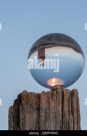 Lensball Fotografie Stockfoto