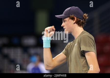 Marton Fucsovics gegen Jannik SINNER, 2020 Sofia Open, ATP 250 Stockfoto