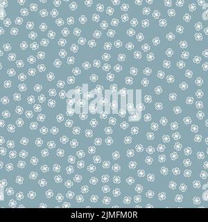 Einfach floral pastellgrün nahtloses Muster für Textil oder Design-Hintergrund, niedliche kleine Blume Stock Vektor