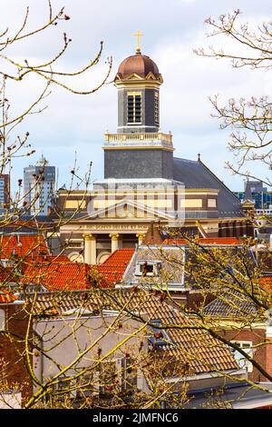 Hartebrugkerk Kirche in der Innenstadt von Leiden, Niederlande Stockfoto